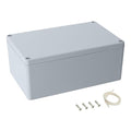LeMotech Junction Box, Aluminum Alloy Metal Electrical Box, IP67 Waterproof Dustproof Project Box, Outdoor Universal Enclosure, Grey 7.4x4.7x3.0in (188x120x78mm)