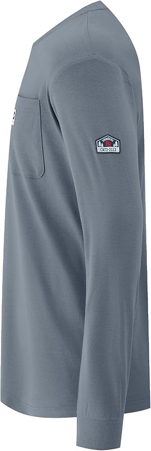 FR Shirts for Men 100% Cotton 5.5oz Lightweight NFPA2112/CAT2 Flame Resistant Shirts for Men Long Sleeve