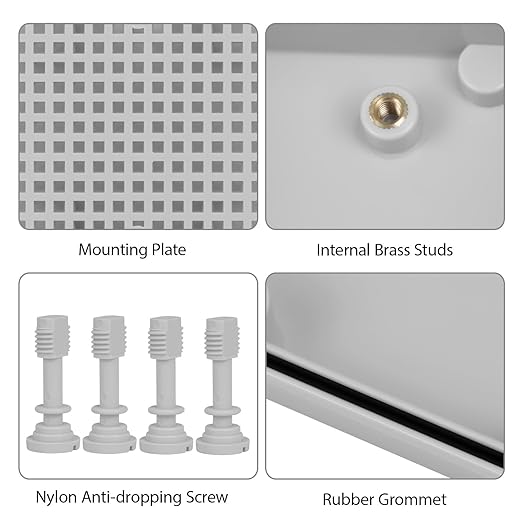 Junction Box，15"x 11"x 5.1" Outdoor Electrical Box with Mounting Plate, IP67 Dustproof Waterproof ABS Plastic Project Box, DIY Electrical Enclosure Gray (380x 280x 130 mm)