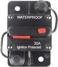 30 Amp Circuit Breaker with Manual Reset 12V-36V DC Waterproof Surface Mount for Car Audio Rv Marine Boat Truck Trolling Motors, 30-300A Car Speaker Resettable Fuse