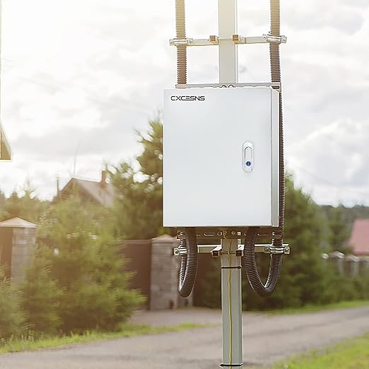 Outdoor Electrical Box 20 x 16x 8''D NEMA 4X Enclosure Steel Box, Waterproof & Dustproof Outdoor/Indoor Lockable Electrical Junction Box, with Mounting Plate