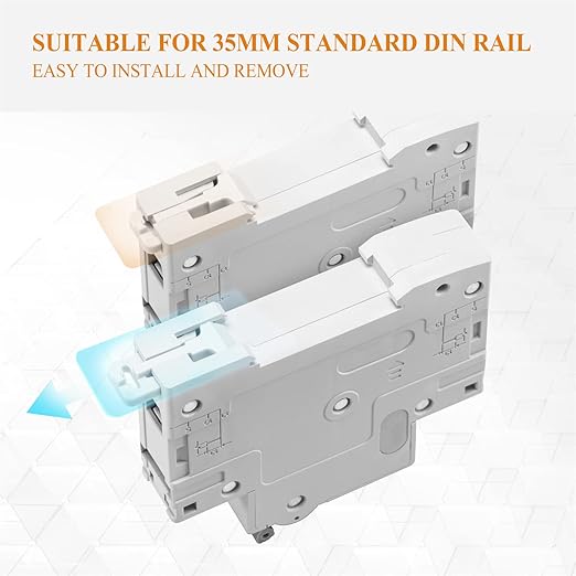 DC 25A Circuit Breaker, 1 Pole DIN Rail Mount, 250V Solar PV Disconnect Switch, Overcurrent Protection for Battery, Home, RV, and Industrial Electrical Systems