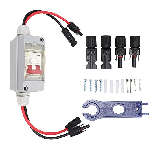 Solar Disconnect Switch, 30 Amp Solar Panel Disconnect Switch, Outdoor Small Breaker Box, Miniature Circuit Breaker 1000V