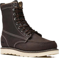 Golden Fox 8" Men's Moc Toe Wedge Comfortable Leather Work Boots, Goodyear Welt Construction, Industrial, Ironworker