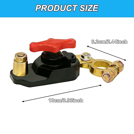 Car Battery Power Cut-Off Switch Breaker, Stable Transmission Adjustable Pure Copper High Conductivity 12v Disconnect Switch Smart Car Switch for Boat Rv Car Truck Supplies