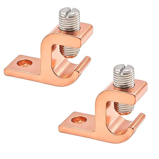 Copper-Aluminium Alloy Clad Technology Lay in Connector, Swimming Pool Bonding Grounding Lay-in Lug (2PCS, CU-ALU Alloy Lay-in-Lug1/0-14awg)