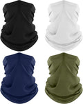 4 Pack Neck Gaiter, Cooling Breathable Face Mask UV Protection Scarf Hiking Bandana for Men/Women