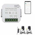 Energy Monitor, Home Smart Single Phase Clamp Electricity Meter with 2 * 120ACT Current Transformer, WiFi, Real-Time Electricity Monitor/Meter, Solar/Network Metering