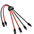 Solar Connectors for 2 Solar Panels,Tool-Free Solar Cable Splitter, IP68 Waterproof Solar Wires Connectors,2to 4 Y Branch Parallel Adapter for PV Cable