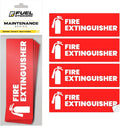 Fire Extinguisher Sticker for Business - Office, Commercial, Landlord (Short Term Rental) - High Visibility Fire Extinguisher Sign for Safety and Compliance. Size 6" x 2", 20 Labels