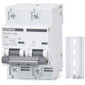 AC Miniature Circuit Breaker, 125 Amp 120V/240V 2 Pole DIN Rail Mount Circuit Breaker, Thermal Magnetic Trip, Solar AC Disconnect Switch MCB 2P C125