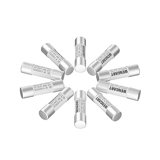 Wengart Solar Fuses WGPV-30,DC1000V 25Amp,10x38mm,I133kA,Fast Photovoltaic Fuses for Solar Photovoltaic Applications,10pcs