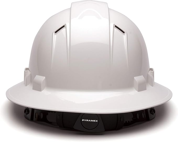Pyramex Ridgeline Full Brim Vented Hard Hat 4 Point Ratchet Suspension