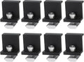 uxcell 8Pcs Solar End Clamp, 40mm Aluminum Adjustable Solar Panel Mounting Bracket Clamp Solar Mounting Z Bracket Clamps for Solar Panel PV Mounting System, Black