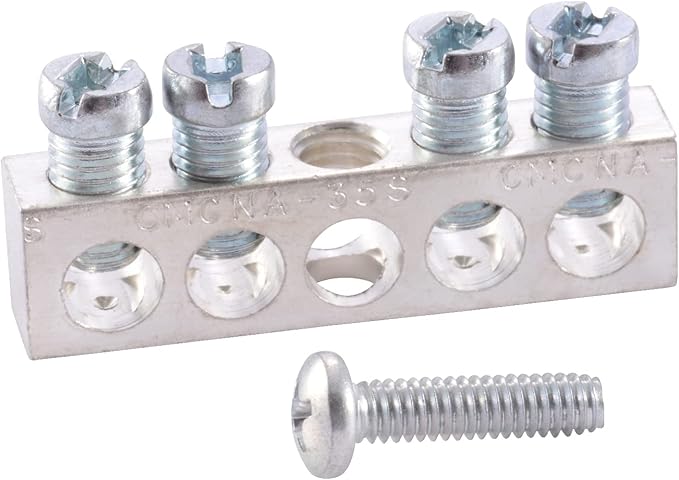 Square D - PK4GTACP 4 Terminal Ground Bar Kit, Silver