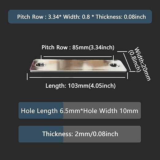 4PCS Pitch Row 3.34IN Bus Bars Connector red Copper Nickel-Plated for Lifepo4 Cell 3.2V 50Ah 117ah 304ah 280ah 302ah Lithium Battery Busbar (4, Pitch Row 3.34IN)