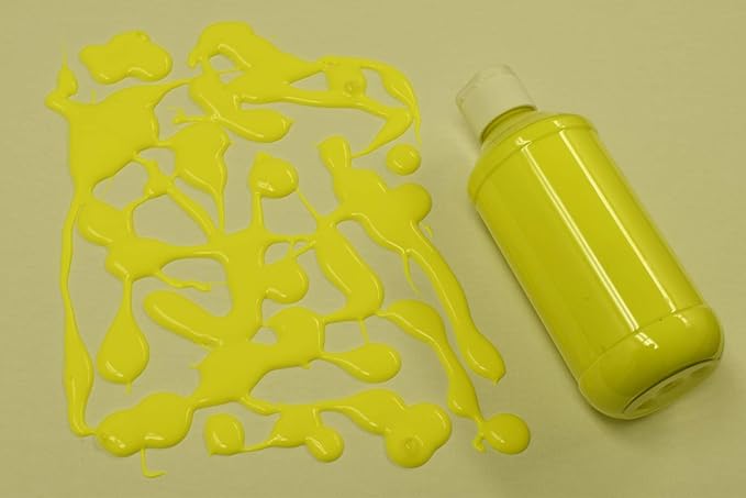 DirectGlow 16oz UV Blacklight Reactive Fluorescent Acrylic Paints (Yellow)