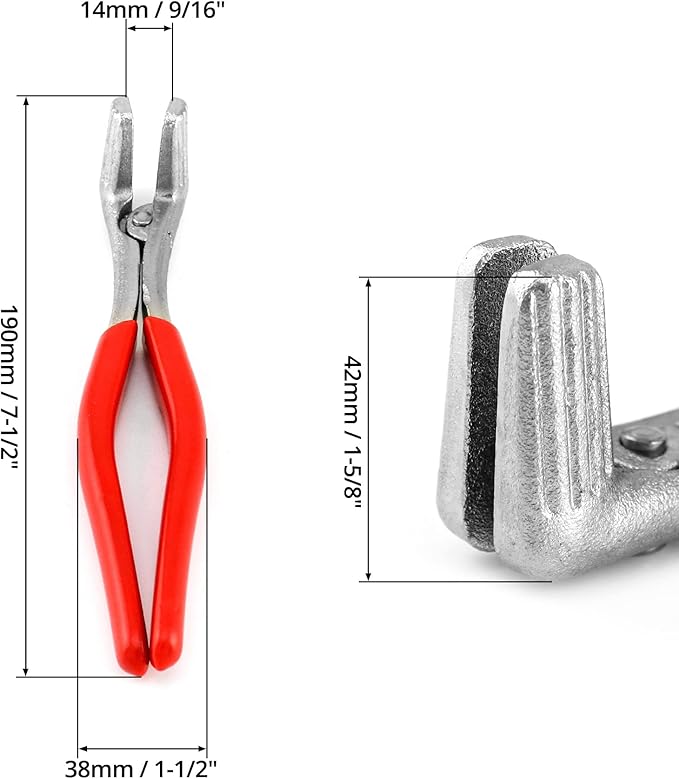 QWORK Battery Pliers, Professional Battery Equipment Plier Battery Terminal Spreader Automotive Repair Tool