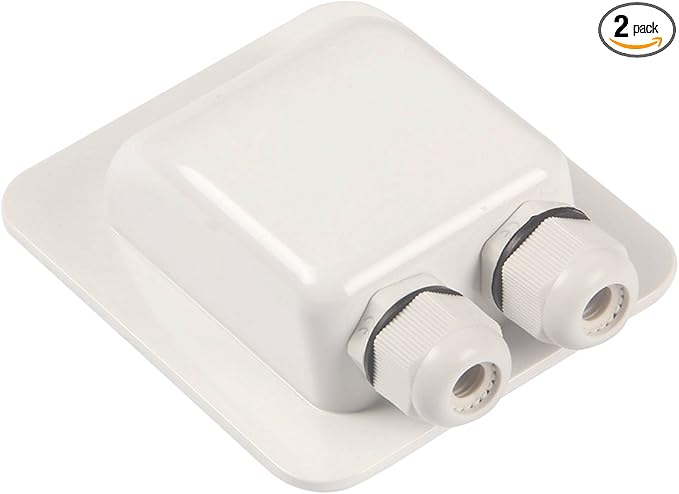 Waterproof ABS Double Cable Entry Gland for Solar Panels,Motorhomes,Caravans,Boats- for All Cable Types 6mm² to 12mm²
