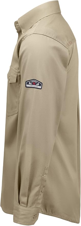 100% Cotton Mens Fr Shirts 7.5oz Flame Resistant Shirts NFPA2112 Men's Fire Retardant Welding Shirts