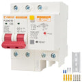 Leakage Protection Breaker Ground Fault Circuit Breaker 2-Pole 120/240VAC with Surge Residual Current Circuit Breaker for Home and Industrial (50 Amp)