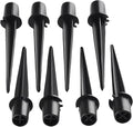 8 Pcs 5.3 Inch Solar Light Stakes Landscape Light Stakes Metal Replacement Spike Stakes for Garden Pathway Yard Ground Lights Patio Lamps Pole Umbrella Outdoor