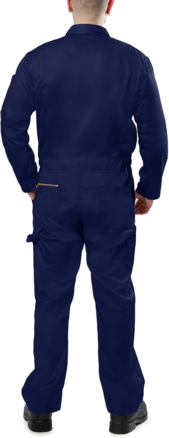 Kolossus Pro-Utility Cotton Blend Long Sleeve Coverall with Zippered Frontal Pockets