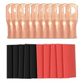 10pcs 4 Awg - 5/16" (M8) Sanuke Wire Lugs Ring Terminal Connectors Ends, Heavy Duty Wire Connectors Heavy Duty for Battery Cable Lug Wire Electrical Eyelets with 3:1 Dual Wall Adhesive Heat Shrink