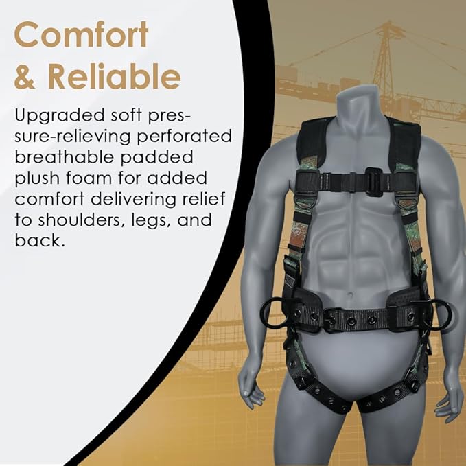 AFP Demon Fall Protection Comfortable Safety Harness (OSHA/ANSI PPE)