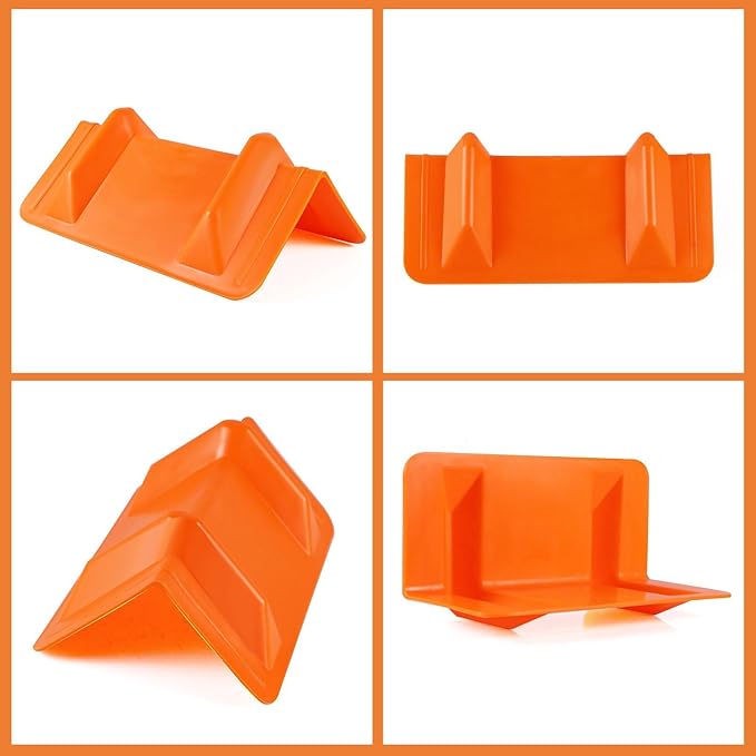 24 Pack Flatbed Edge Corner Protector for Cargo Shipping, Plastic Ratchet Strap Protectors for Tie Downs, Corner Guards for Straps Orange