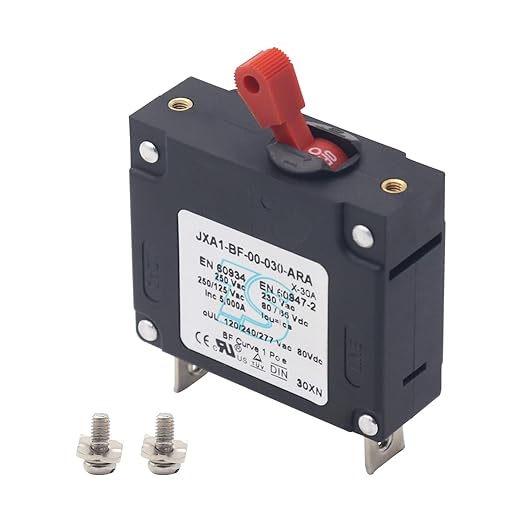Red Toggle Switch 30 Amp AC/DC Boat Magnetic Circuit Breaker