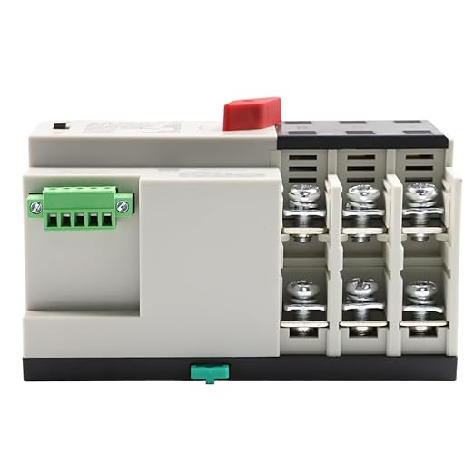 Mini ATS Automatic Transfer Switch Dual Power Changeover Switch 100A 220V Generator Electrical Selector Switches DIN Rail Mount NLQ4-2P/3P/4P Circuit Breaker Toggle Controller