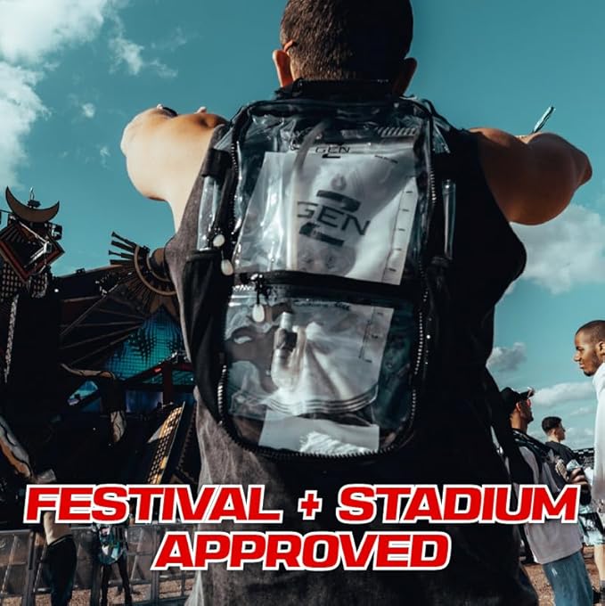 RAVERUNNER® Anti-Theft Hydration Backpack | Festival Approved Rave Backpack for Concert Goers, Leak-Free Festival Water Backpack for EDC, Rave Hydration Pack