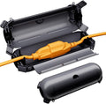 2 Pack of RESTMO Compact Outdoor Extension Cord Cover, IP44 Waterproof Box and Safety Housing Case, Ideal to Protect Outdoor Plugs, Electrical Connections, Holiday Decoration Lights, Size Small, Gray