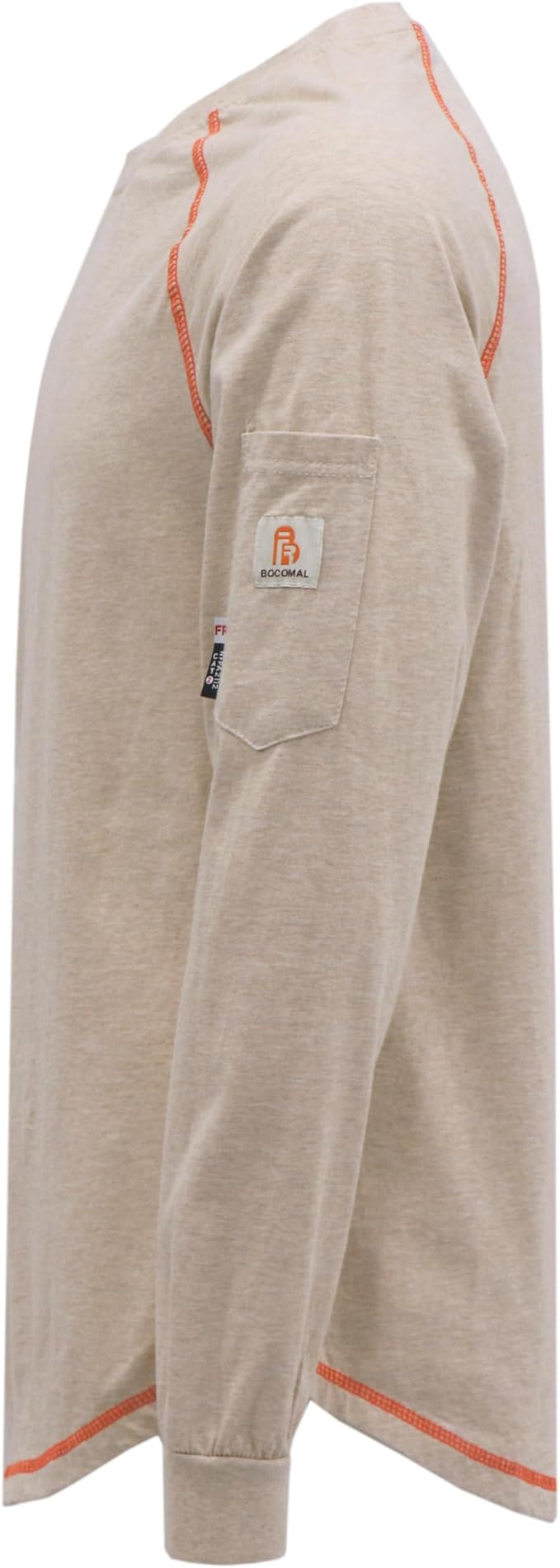 BOCOMAL FR Shirts Heather Series 6oz Flame Resistant T Shirt NFPA2112 CAT2 Fire Retardant Crew Work Shirt