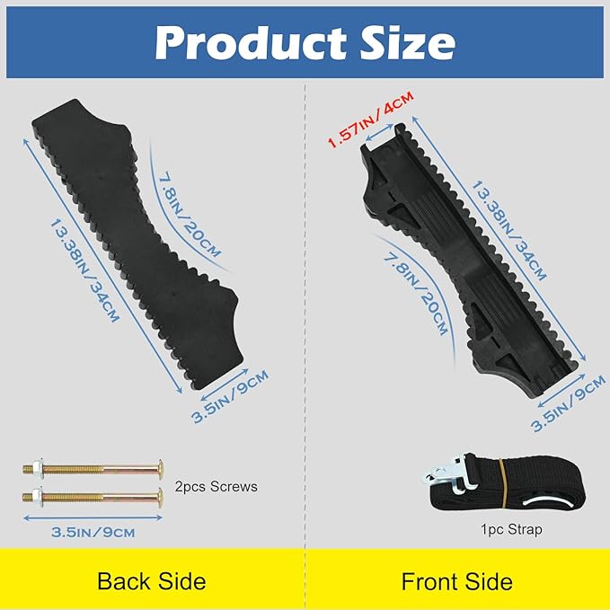 Rubber Steep Ladder Accessory Large Ladder Stabilizer with Strap and Screws Ladder Poles Non-Slip Mat for Telescopic Ladder, Single Straight Ladder, Engineering Ladder, Enhance Stability