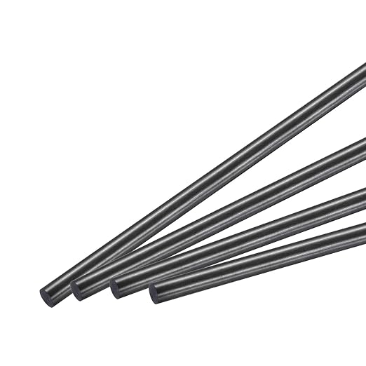 MECCANIXITY 4 Pack Carbon Fiber Rod, 6mm x 150mm for RC Plane DIY Tool Wing Tube Quadcopter Arm
