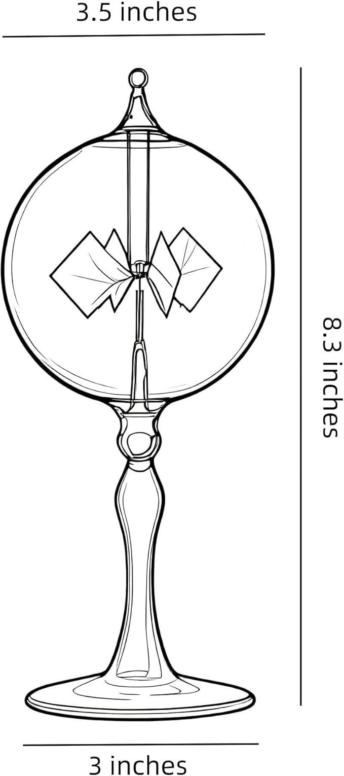 Large Solar Power Crookes Radiometer Gift Home Desk Decoration (Orange)