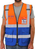 Dib Safety Reflective Vest ANSI Class 2, High Visibility Vest with Pockets and Zipper, Construction Work, Hi Vis