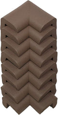 KidKusion Corner Cushion | Made in USA | Brown | 8 Pack | Furniture and Corner Protector