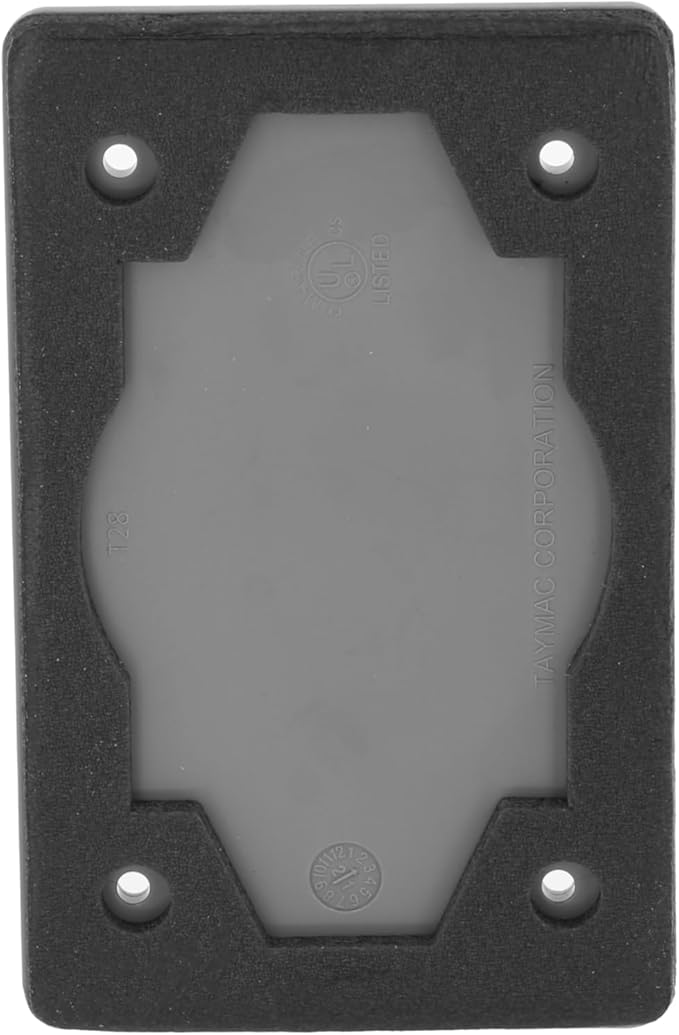 Hubbell Raco PBC100GY Weatherproof Nonmetallic Device Cover, Blank, 1-Gang, Gray