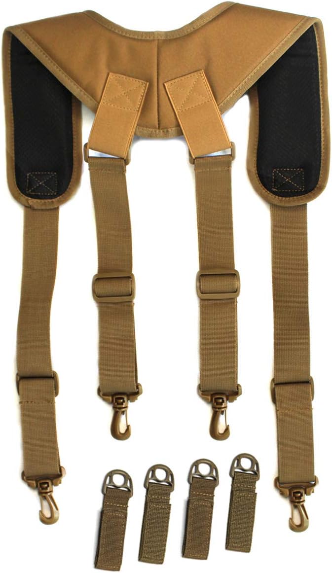 MELOTOUGH Tactical Suspenders for Duty Belt Harness,Police Suspenders Duty belt Padded Adjustable