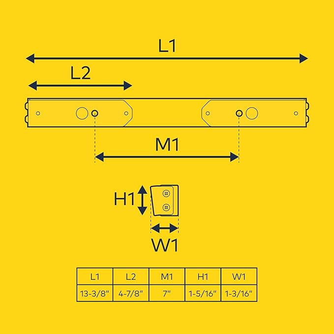 LAMPHUS Horizontal License Plate Mounting Bracket PlanarFlash Lighthead [Rust Resistant] [Powder Coated] [Installs Easily] - Perfect for Pickup Trucks, SUVs, Trucks, and Cars