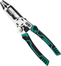 10-in-1 Wire Stripper Tool, Heavy Duty CR-V Multifunctional Cable Cutters, Professional Electrical Tool Stripper Crimper for Copper Aluminum Steel Wires