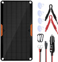OYMSAE12V Solar Battery Charger ，10W Waterproof Solar Battery Maintainer,Portable Solar Panel Charger with Upgraded MPPT Controller for Car, Motorcycle, Boat, Marine, RV, Trailer, Tractor,Truck, etc