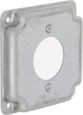 Hubbell-Raco 811C Cast Iron 4" Square Cover 30a Lock, 1.719" Diameter