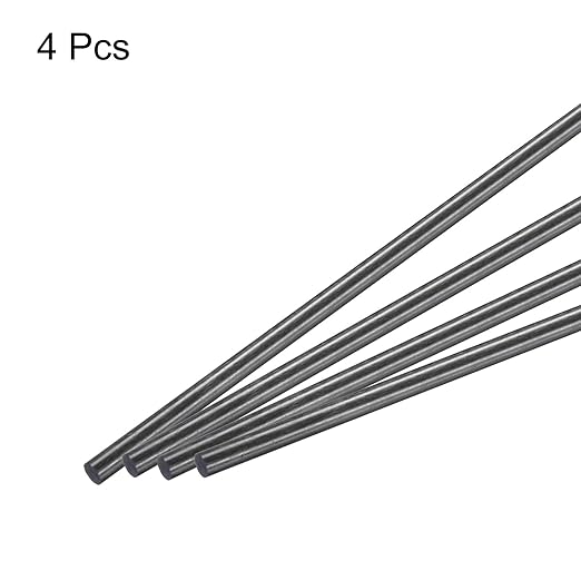 MECCANIXITY 4 Pack Carbon Fiber Rod, 5mm x 150mm for RC Plane DIY Tool Wing Tube Quadcopter Arm