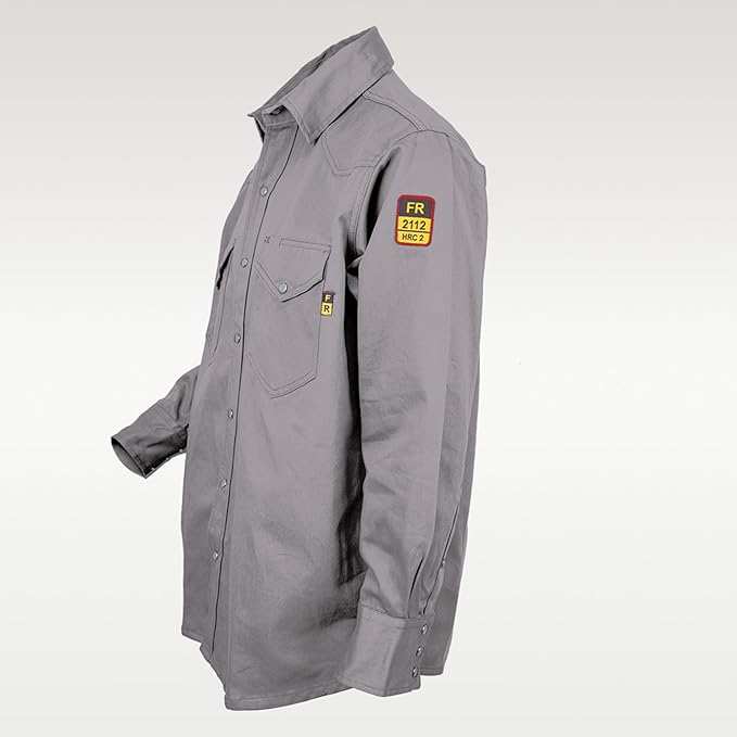 Just In Trend Flame Resistant Light Weight FR Shirt for Men - 88% Cotton, 12% Nylon, 7oz, NFPA 2112