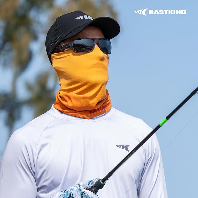 KastKing Ultimate Angler Neck Gaiter, UPF 50 Sun Mask, Sun Gaiters for Men & Women, Hydrocool Technology, Fishing, Hiking