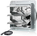 KEN BROWN 12 Inch Shutter Exhaust Fan Wall Mounted,Aluminum with 1.65 Meters Power Cord Kit,High Speed 1450CFM,Vent fan for Commercial,Greenhouse,Attic,Shed,Shop